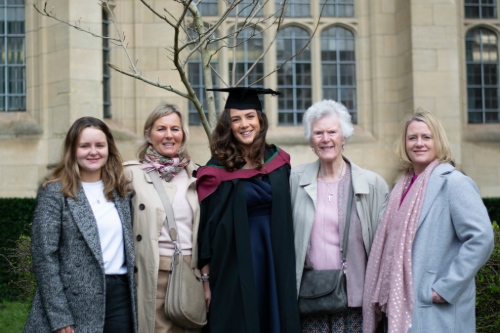 Mollie Chapman with auntie, grandma and two friends